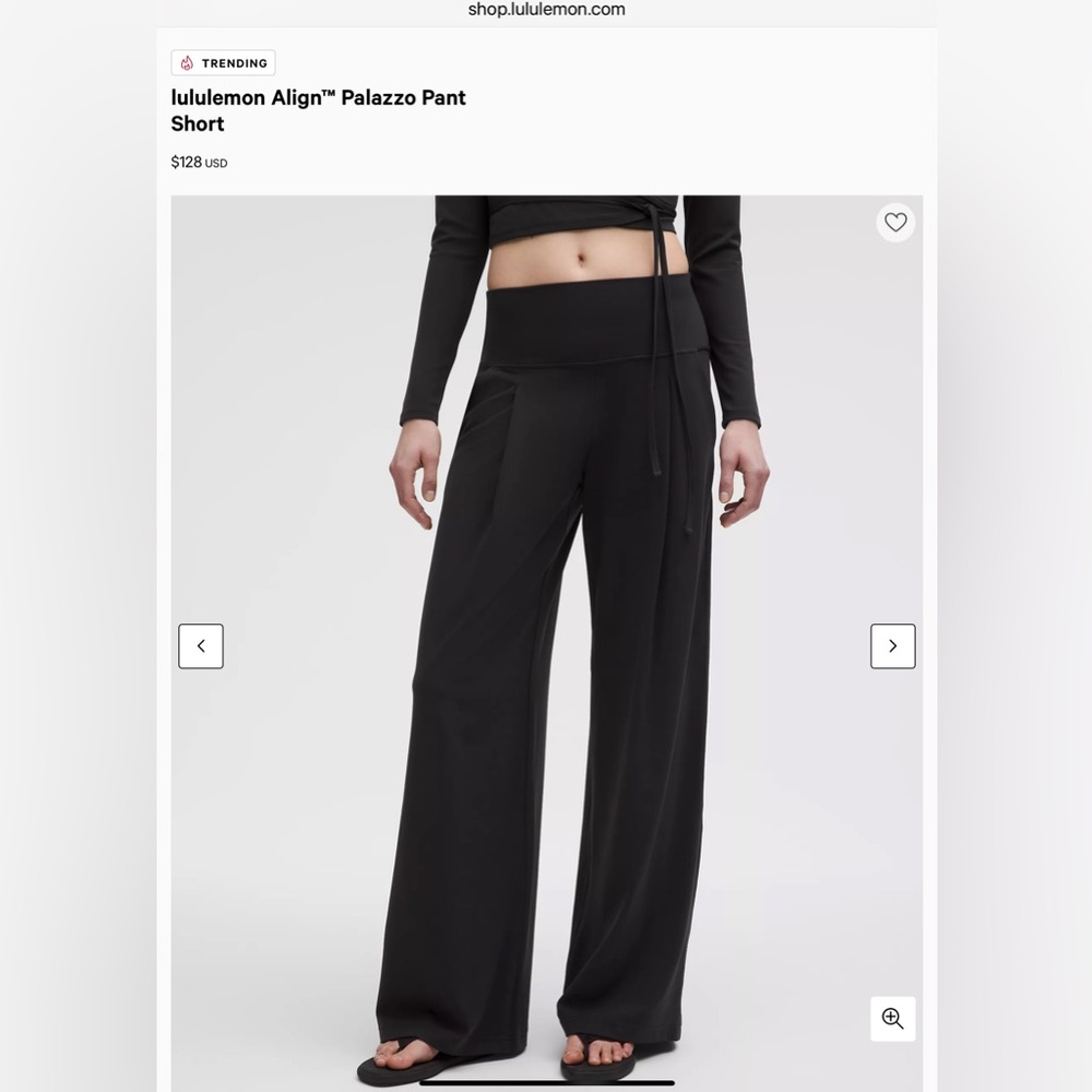 NWT Lululemon Align Palazzo Pants - 8 Short